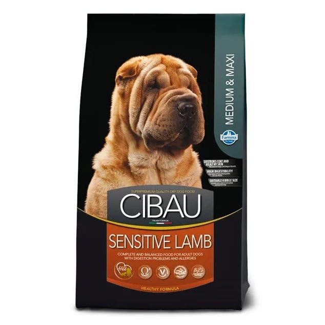 Cibau Sensitive Lamb Medium Maxi sausā suņu barība ar jēru 12+2 kg