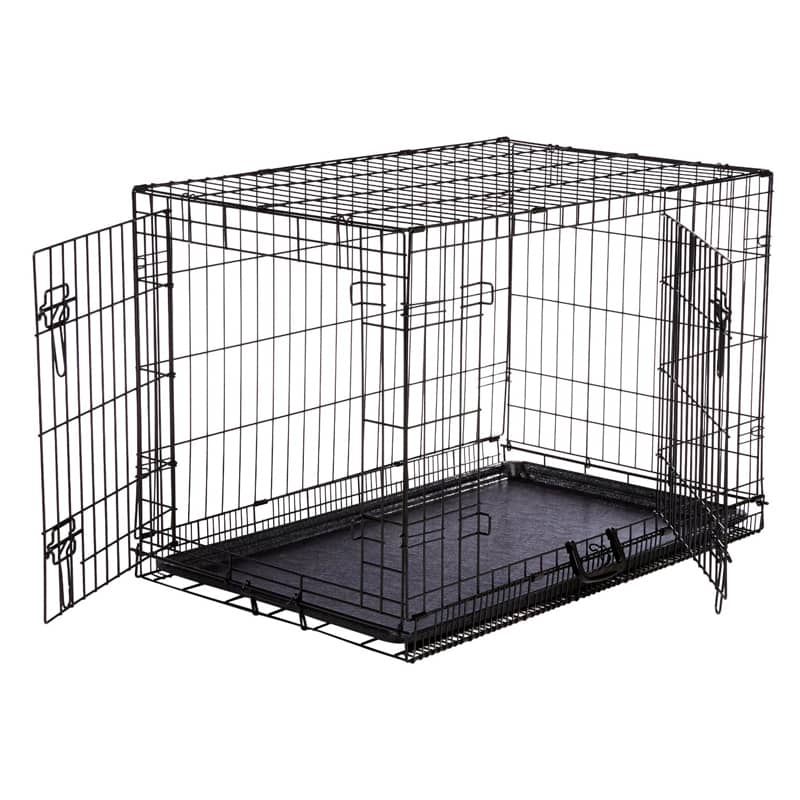 Salokāms metāla suņu būris mājai un transportēšanai XL 106x71x77 cm ar 2 durvīm
