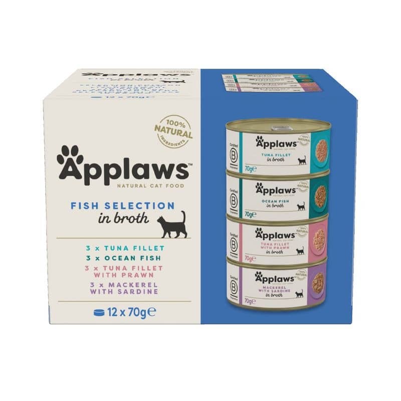 Applaws Collection Fish kaķu konservu izlase ar zivīm buljonā 70 g N12