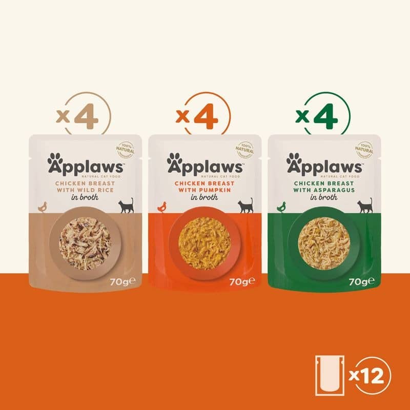 Applaws Collection Chicken Pouch kaķu konservu izlase ar vistu 70 g N12