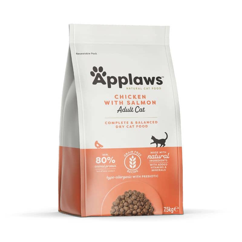 Applaws Chicken Salmon bezgraudu kaķu barība ar vistu un lasi 7.5 kg