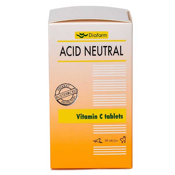DIAFARM VITAMIN C ACID NEUTRAL papildbarība suņiem, kaķiem Vitamīns C N90