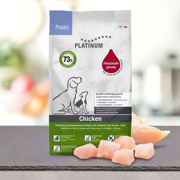 Platinum Puppy Chicken kucēnu barība ar svaigu vistu 10 kg