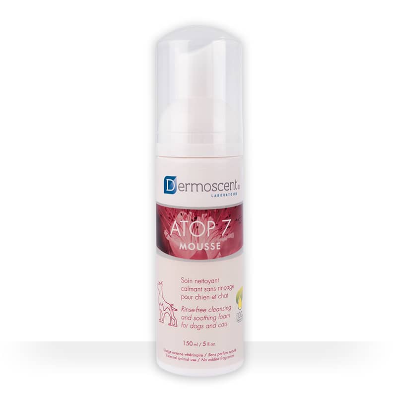 Dermoscent ATOP 7 Mousse putas suņiem un kaķiem sausai un jutīgai ādai 150 ml