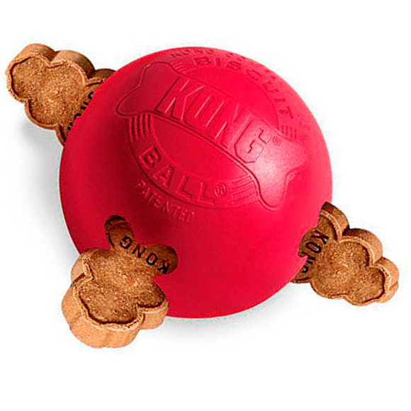 Kong Biscuit Ball rotaļlieta gardumu pildīšanai suņiem L 9 cm