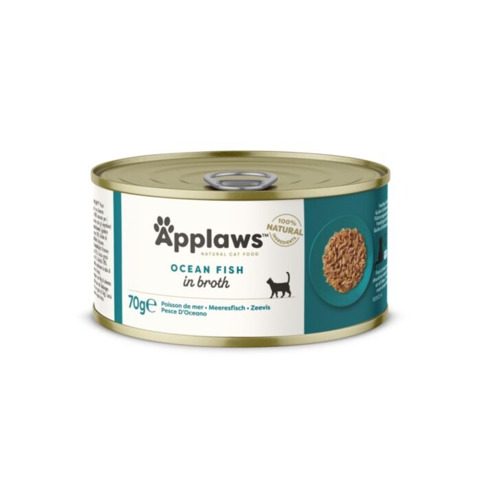 APPLAWS CAT OCEAN FISH kaķu konservi Okeāna zivis buljonā 70g