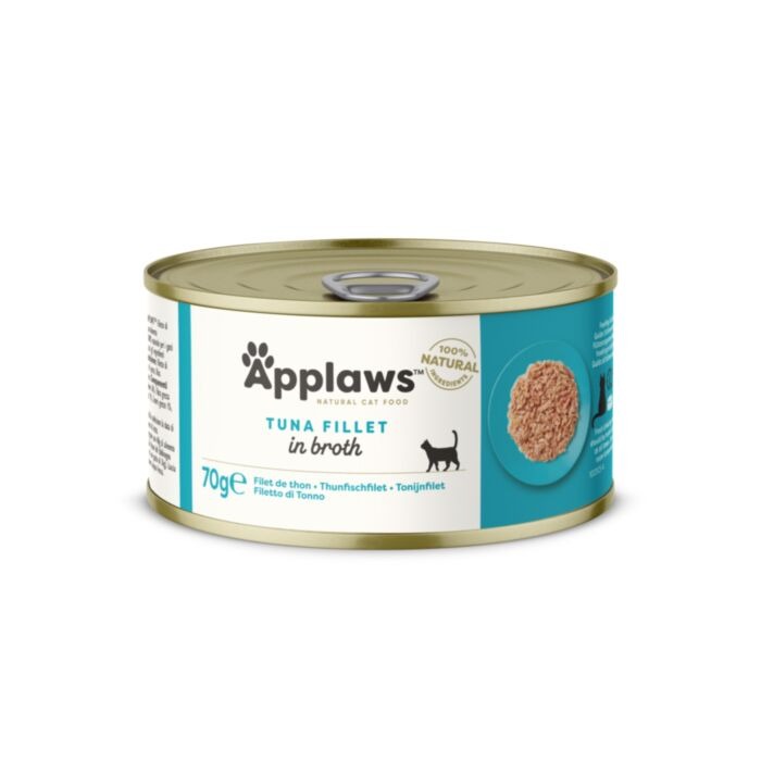 APPLAWS CAT TUNA FILLET kaķu konservi Tuncis buljonā 70g