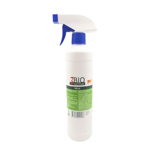 3BIO Active Repellent sprejs pret blusām un ērcēm suņiem un kaķiem 500 ml