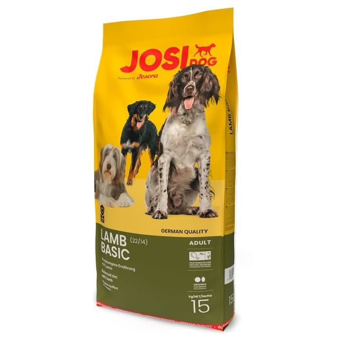 Josera JosiDog Lamb Basic sausā suņu barība jutīgai gremošanai ar jēru 15 kg