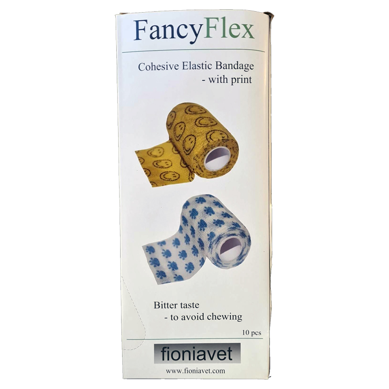 FANCYFLEX elastīga saite dzīvniekiem ar rūgtvielu 7.5cmx4.5m SMILE