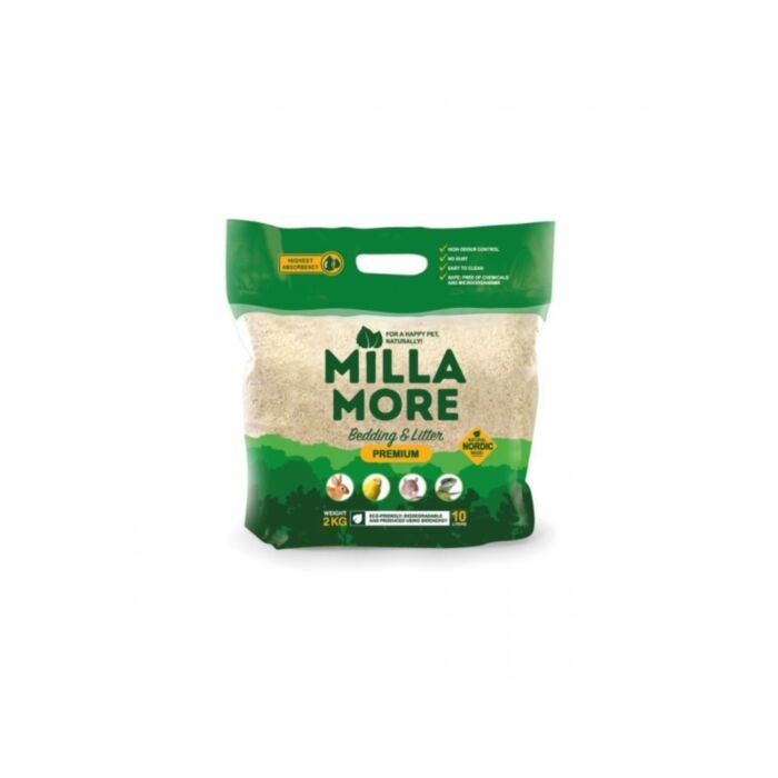 MILLAMORE PREMIUM dabīgi koksnes pakaiši putniem, grauzējiem 10L 2kg