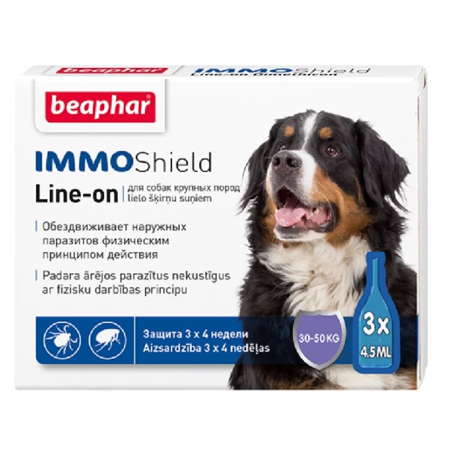 Beaphar Immo Shield pilieni pret blusām un ērcēm suņiem 30–50 kg N3