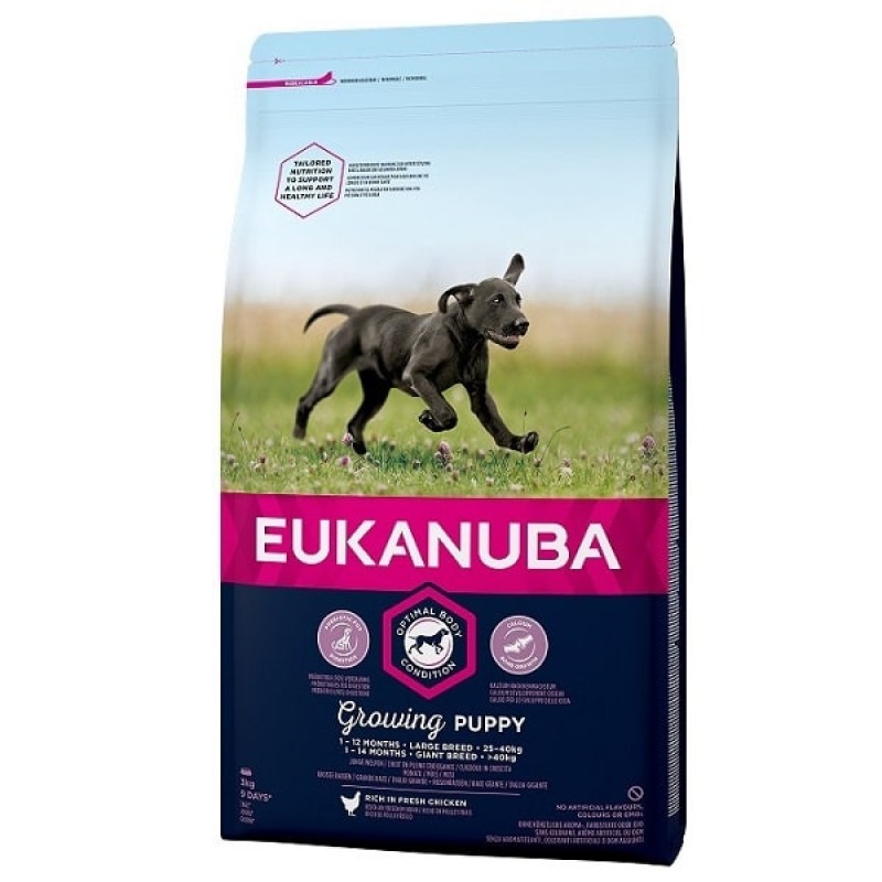 UKANUBA DOG PUPPY LARGE sausā barība kucēniem Vista 3kg
