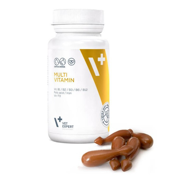 VETEXPERT MULTIVITAMIN papildbarība suņiem kaķiem Vitamīni, minerālvielas KAPS N30