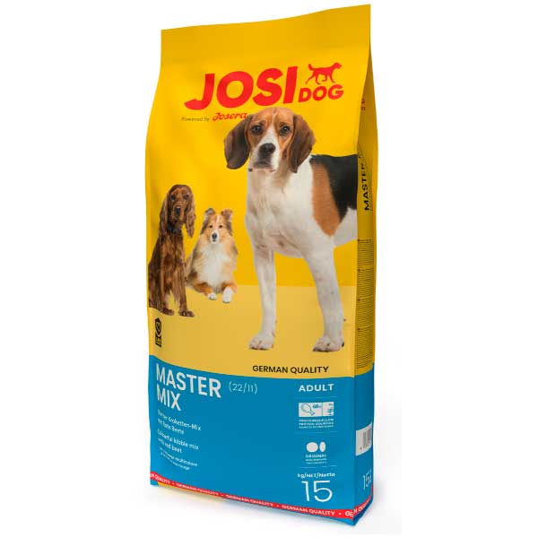 Josera JosiDog Master Mix sausā suņu barība pieaugušiem suņiem ar putnu gaļu 15 kg