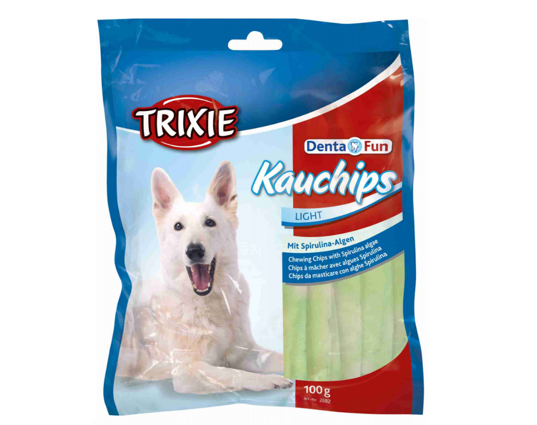 TRIXIE CHIPS SPIRULINA gardums suņiem Košļājamie čipsi 100g