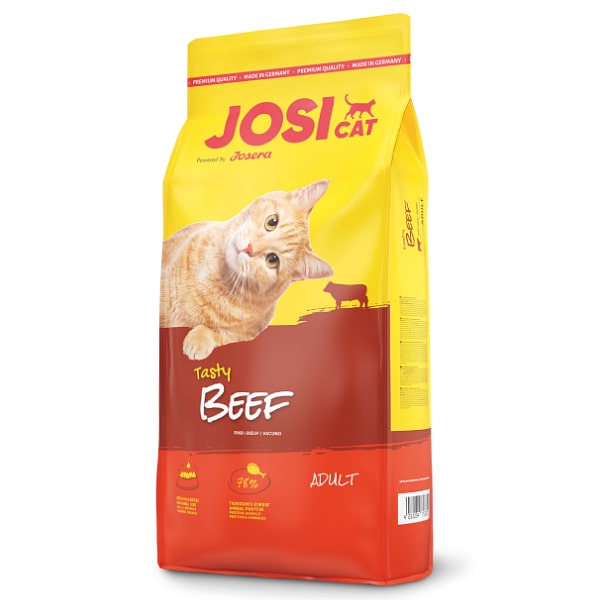 JosiCat Tasty Beef sausā kaķu barība kaķiem ar liellopu gaļu 18 kg