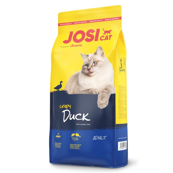 Josera JosiCat Crispy Duck sausā kaķu barība kaķiem ar pīli un zivīm 18 kg