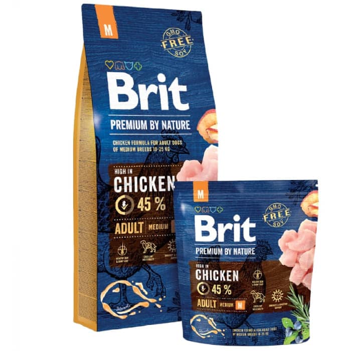 BRIT PREMIUM BY NATURE ADULT M sausā barība suņiem Vista 15kg