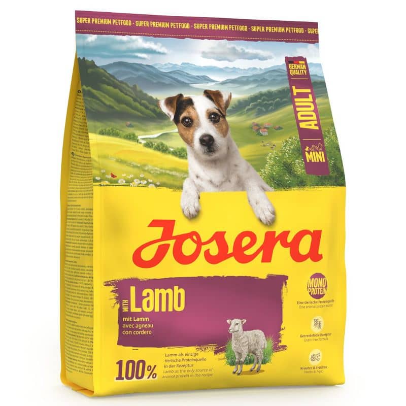 Josera Mini Adult Lamb sausā suņu barība mazajām šķirnēm bezgraudu ar jēru 900 g
