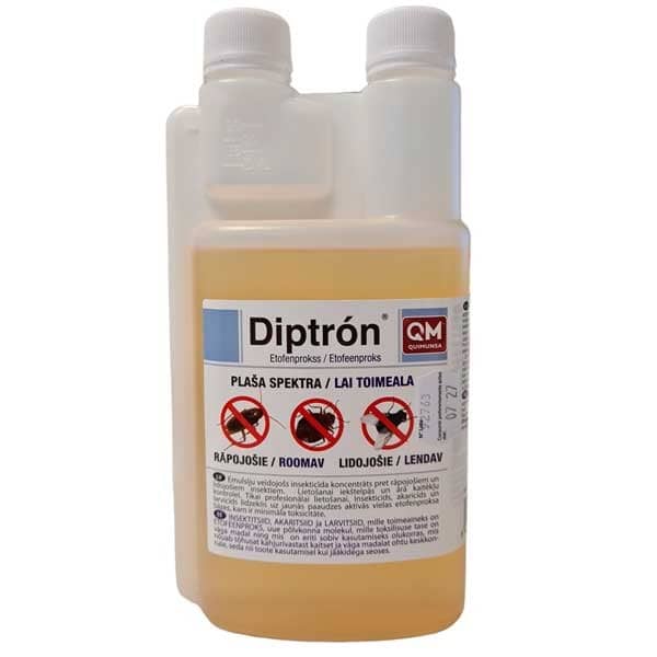 Diptron koncentrāts pret blaktīm, blusām un prusakiem 500 ml
