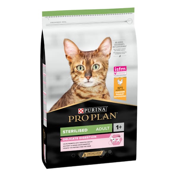 Pro Plan Sterilised Digest Chicken barība sterilizētiem kaķiem jūtīgai gremošanai ar vistu 1.5 kg