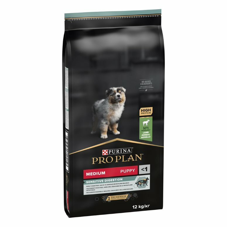 Pro Plan Puppy Medium Sensitive Digestion suņu barība kucēniem jutīgai gremošanai ar jēru 12 kg