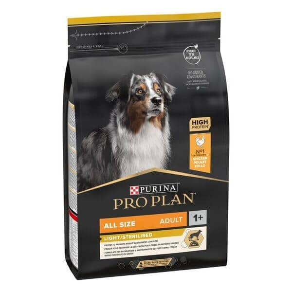Pro Plan All Size Weight suņu barība svara kontrolei ar vistu 3 kg