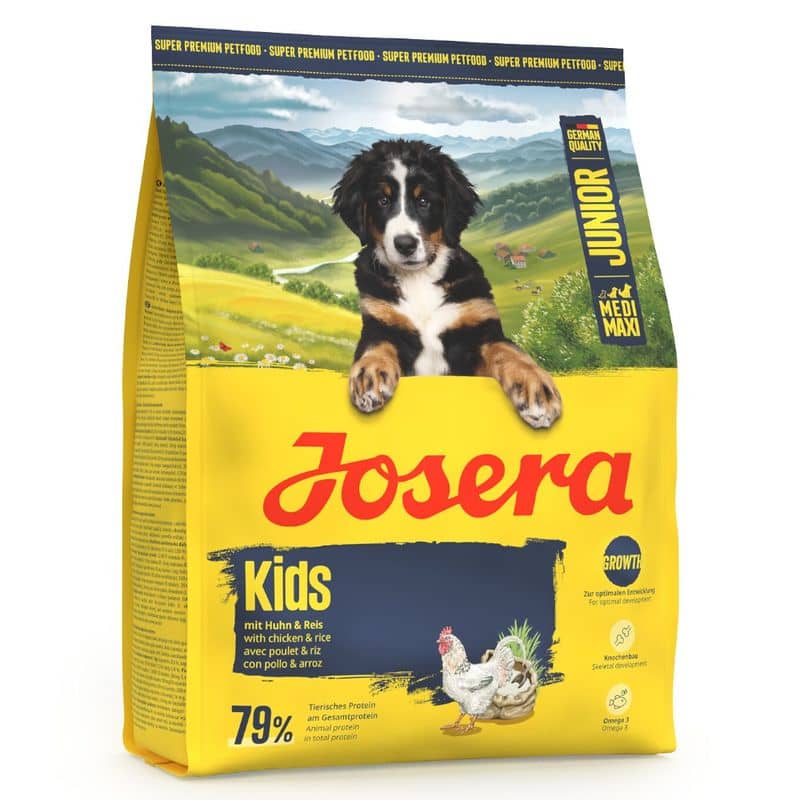 Josera Kids Junior sausā suņu barība kucēniem ar vistu 900 g