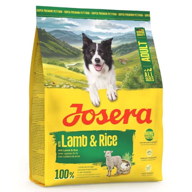 Josera Lamb & Rice sausā suņu barība jutīgai gremošanai ar jēru un rīsiem 900 g
