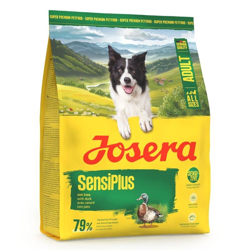 Josera SensiPlus sausā suņu barība jutīgai gremošanai ar pīli un rīsiem 900 g