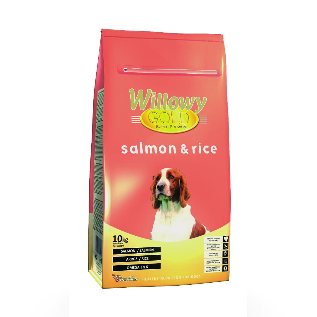 WILLOWY GOLD DOG SALMON sausā barība suņiem Lasis, rīsi 10kg