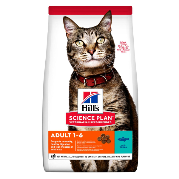 HILL`S SP CAT ADULT TUNA sausā kaķu barība Tuncis 3kg