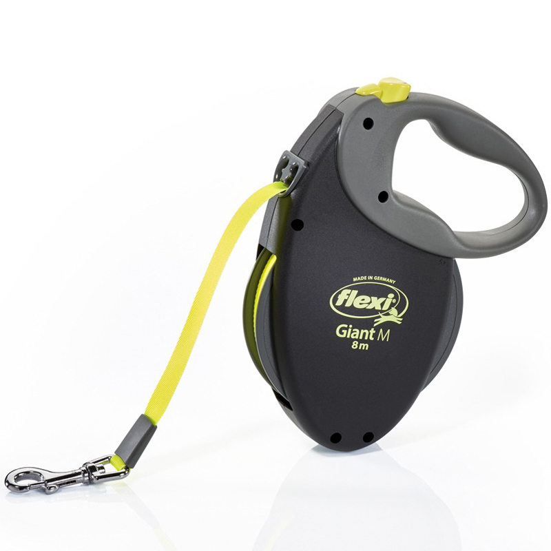 FLEXI GIANT LENTE M NEON 8M 25kg izvelkama inercijas pavada suņiem