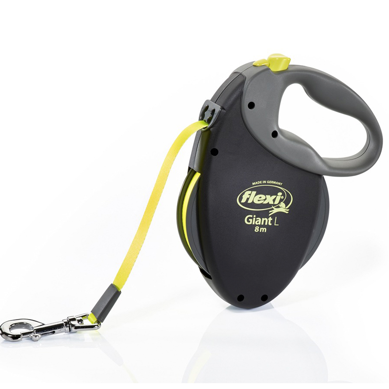 FLEXI GIANT LENTE L NEON 8M 50kg izvelkama inercijas pavada suņiem