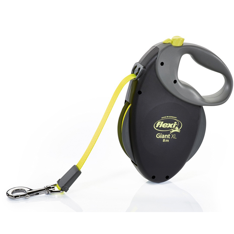 FLEXI GIANT LENTE XL NEON 8M 50kg+ izvelkama inercijas pavada suņiem