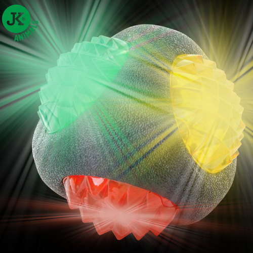 JK suņu rotaļlieta Bumba ar LED gaidmu 8cm