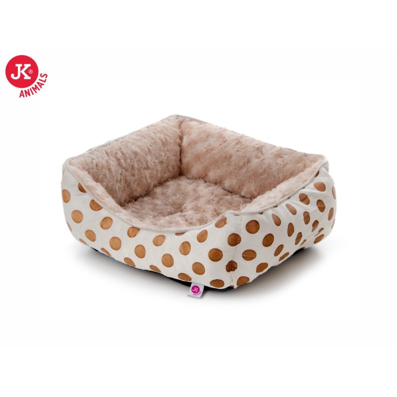 JK suņu guļvieta BROWN DOTS S 45x40x16cm