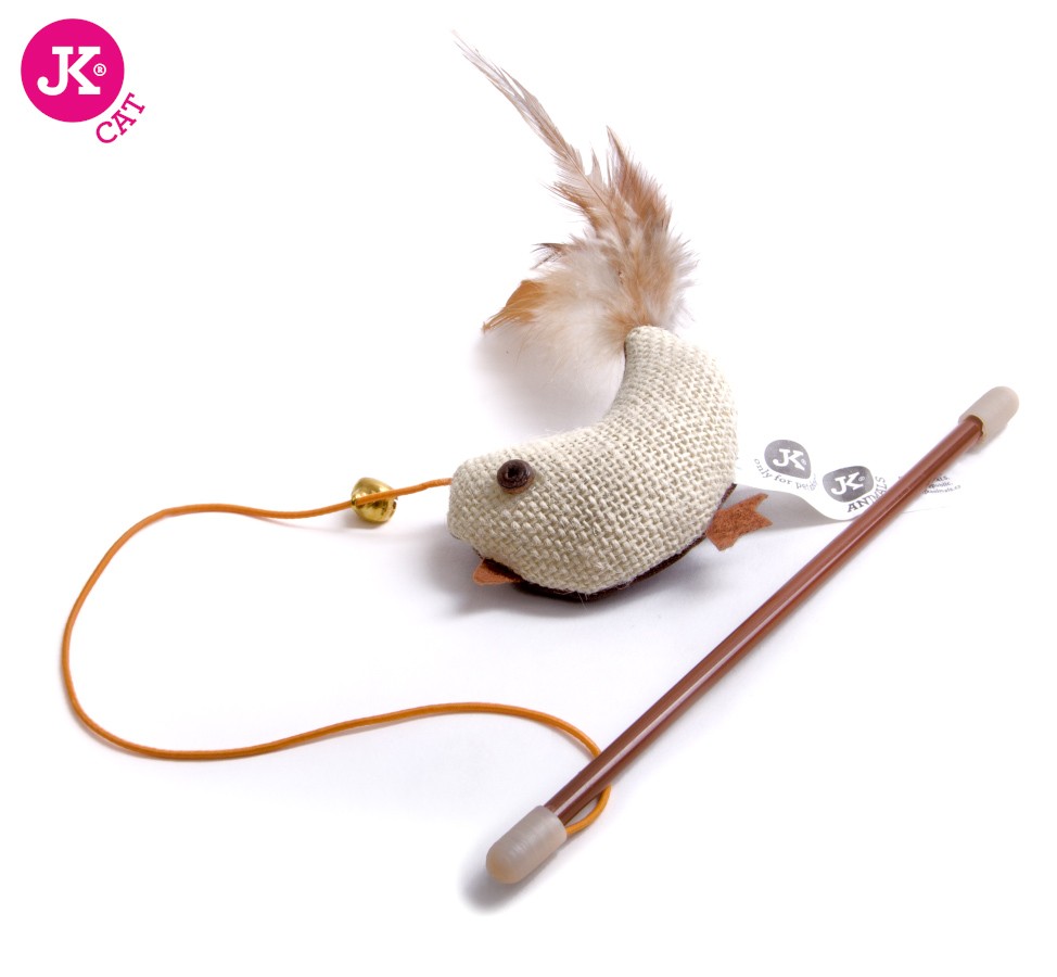 JK Rotaļlieta kaķiem Makšķere Putniņš 18cm