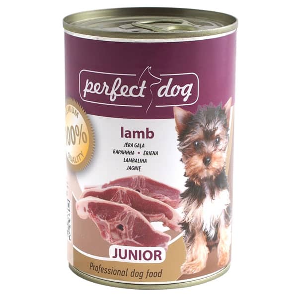 Perfect Dog Junior Lamb konservi kucēniem ar jēru 400 g