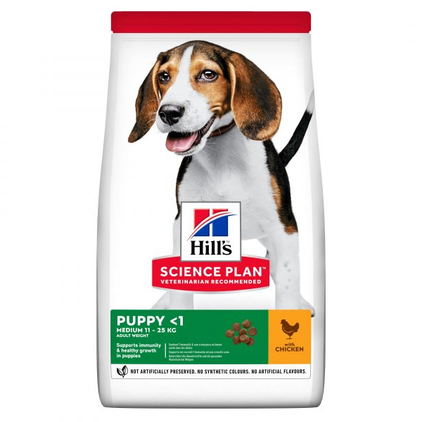 HILL`S SP DOG MEDIUM PUPPY CHICKEN sausā barība kucēniem 2.5kg