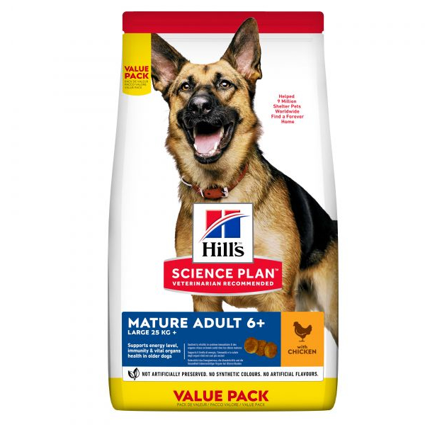 HILL`S SP DOG LARGE BREED MATURE 6+ sausā barība suņiem Vista 18kg