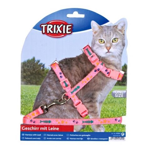 Trixie kaķu iemaukti krūšu siksna un pavada kaķiem 23-39cm/10 mm, 120cm