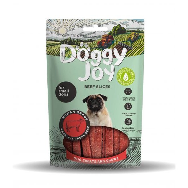 DOGGY JOY gardums maziem suņiem Liellopu sloksnītes 55g