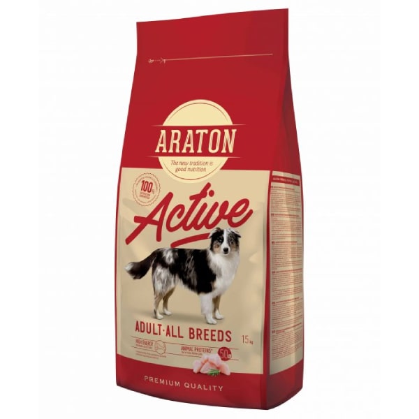 Araton Active sausā suņu barība ar vistu 15 kg