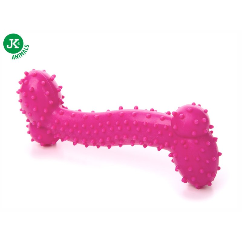 JK suņu rotaļlieta TPR KAULS SMALL DOG PINK 10cm