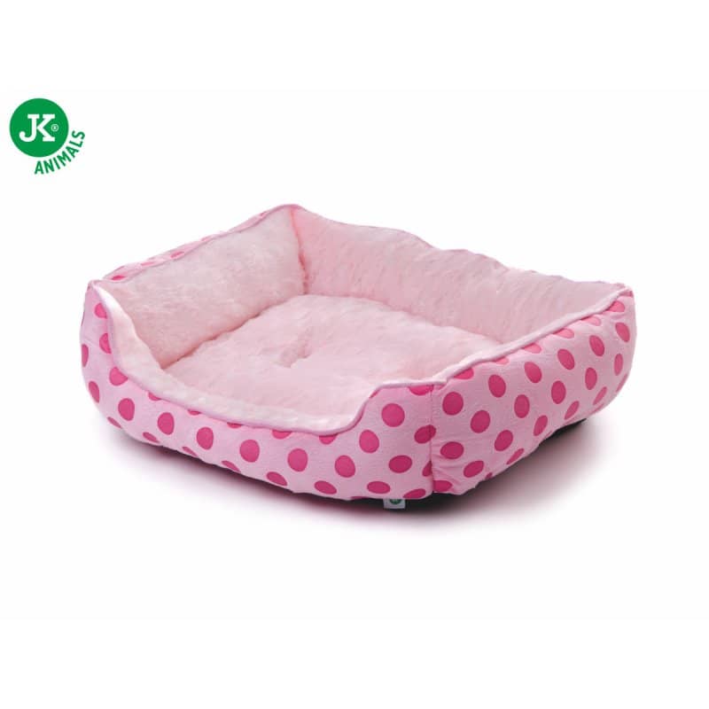 JK suņu guļvieta PINK DOTS S 45x40x16cm