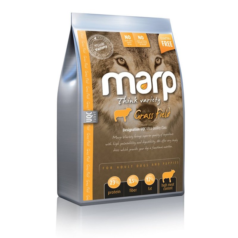 MARP DOG THINK VARIETY GRASS FIELD sausā barība suņiem Jērs 2kg
