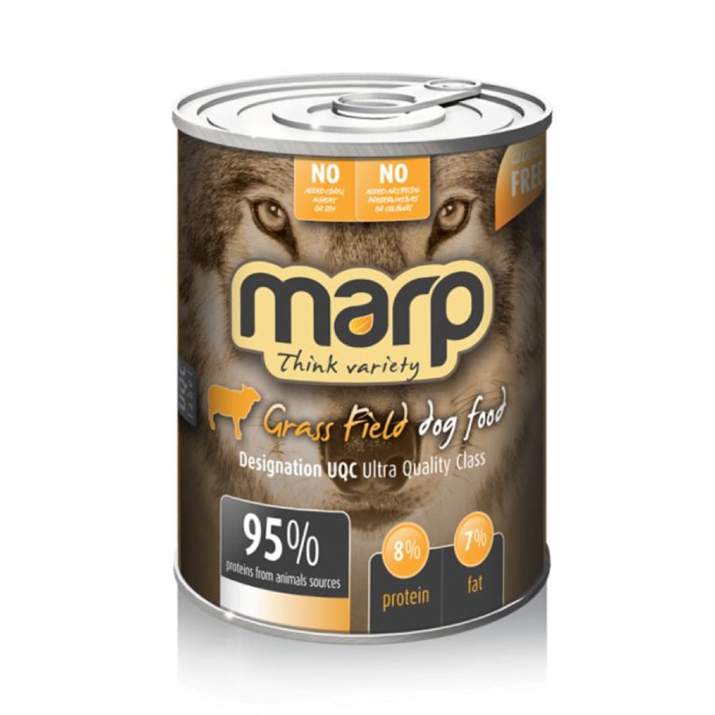 MARP DOG THINK VARIETY GRASS FIELD konservi suņiem Tītars, bifelis, jērs 400g