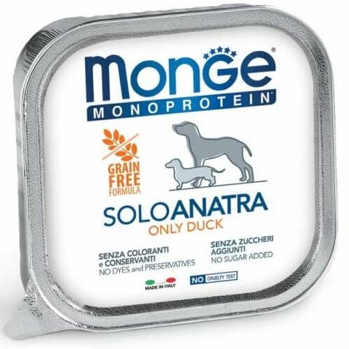 MONGE DOG MONOPROTEIN DUCK suņu konservi pastēte Pīle 150g